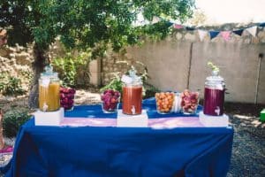 Bar à jus pour brunch mariage